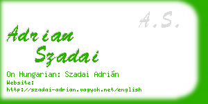 adrian szadai business card